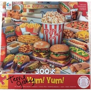 Yum Yum 300 Piece Jigsaw Puzzle Oversized Pieces with Poster by Ceaco